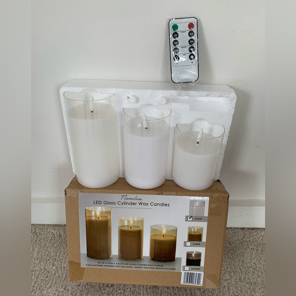 LED Glass Candles